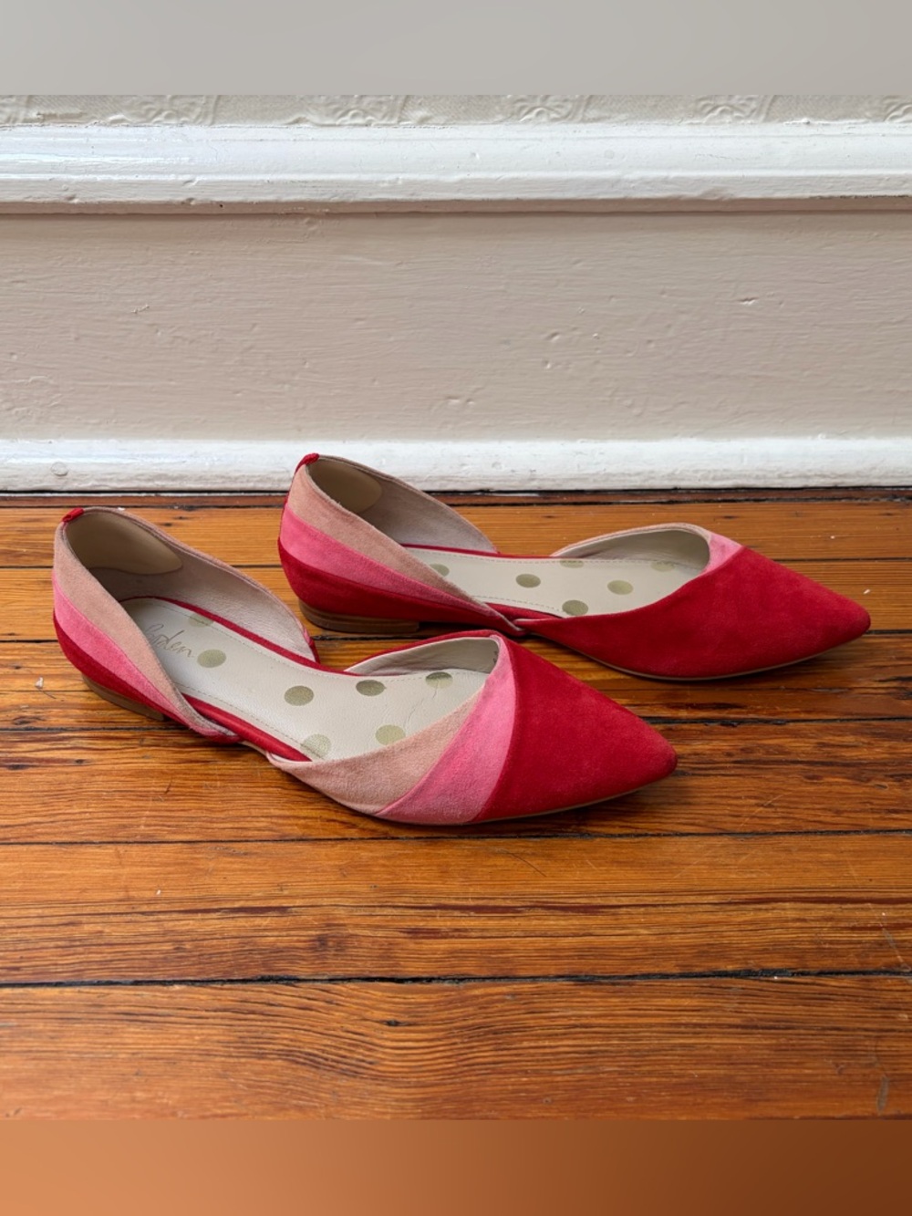 Boden Henrietta color block suede flats size 39 - Picture 3 of 5